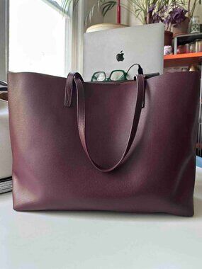 Leatherology Oxblood Tan Belmont Structured ToteBag w/ Wallet/Wristlet Like New